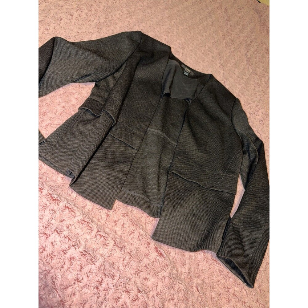 Alfani Women Sz 2 Black Blazer Jacket Long Sleeve Office Open Front